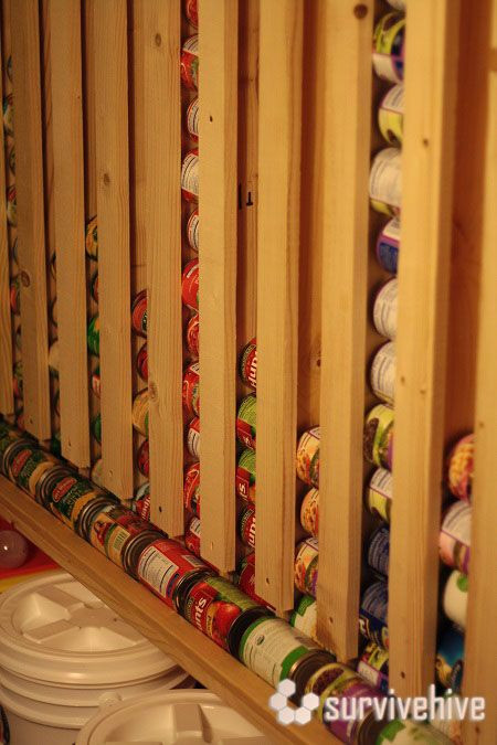 Soup Can Organizer DIY
 DIY Wall Hanging Canned Food Storage Tutorial