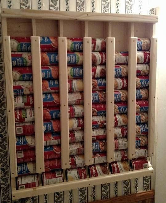 Soup Can Organizer DIY
 Soup Can Dispenser Food Storage Rack For Kitchen Pantry