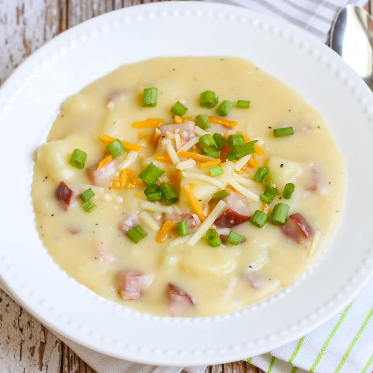 Soup Recipes With Ham
 Cheesy Ham and Potato Soup Recipe