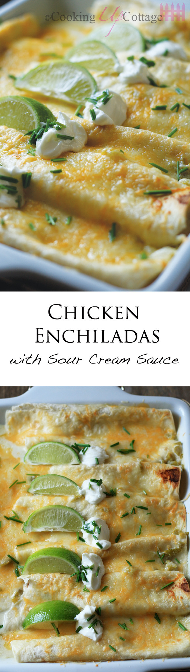Sour Cream Sauce For Enchiladas
 Chicken Enchiladas with Sour Cream Sauce – Cooking Up Cottage