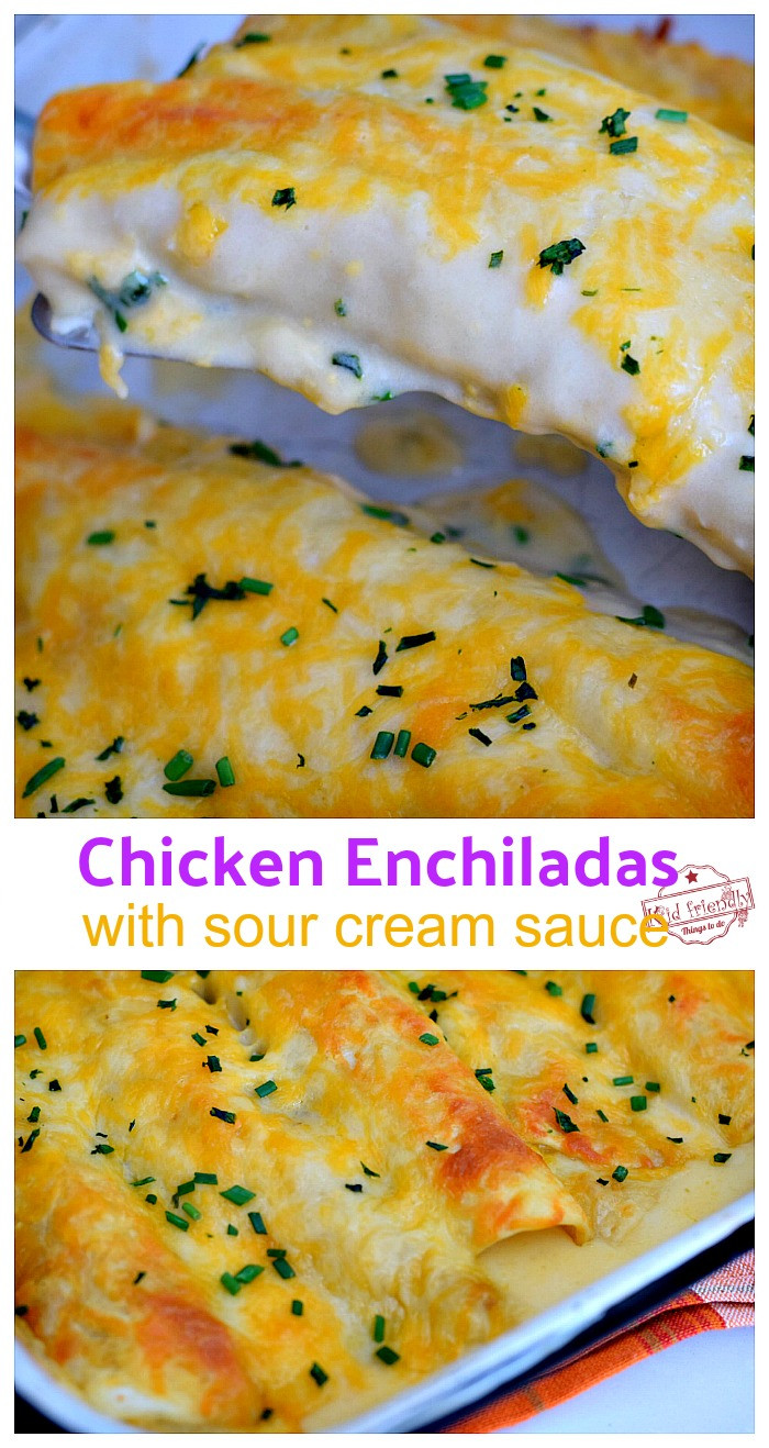 Sour Cream Sauce For Enchiladas
 Chicken Enchiladas With Sour Cream White Sauce Recipe