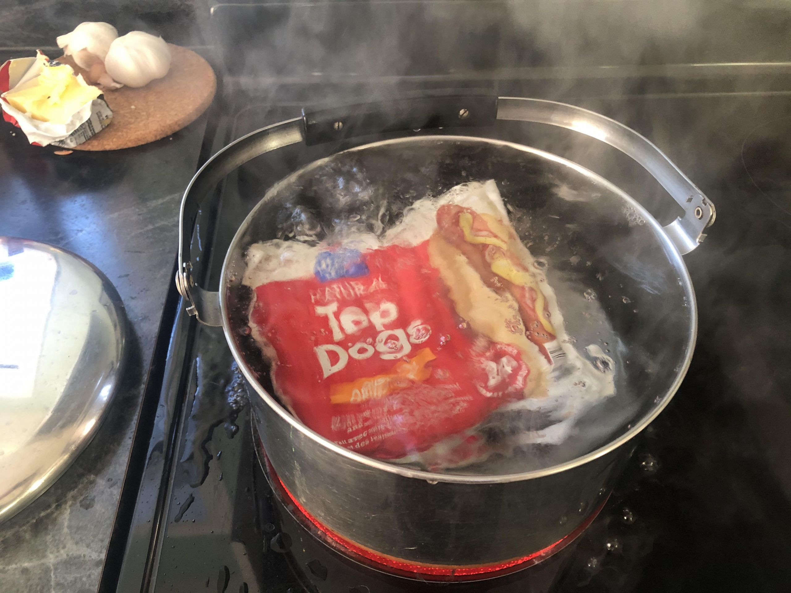 Sous Vide Hot Dogs
 Sous vide hot dogs shittyfood