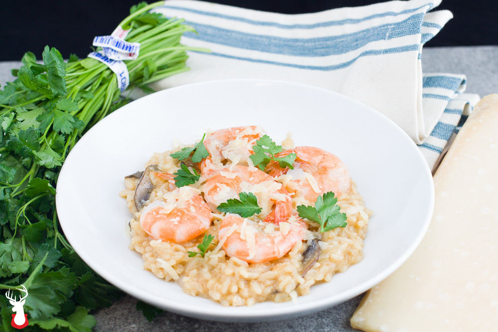 Sous Vide Risotto
 Pressure Cooker Mushroom Risotto with Buttered Shrimp Sous