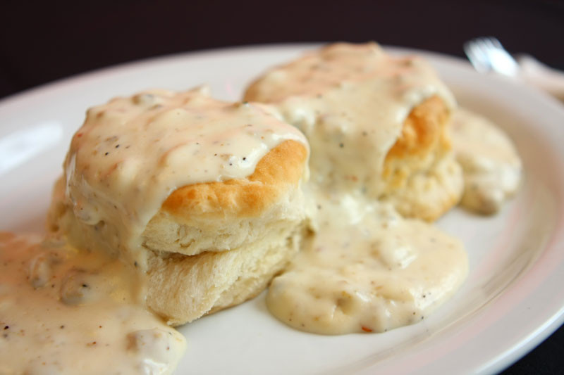 Southern Biscuits And Gravy Recipe
 Alton Brown s Southern Style Biscuits & Gravy Recipe