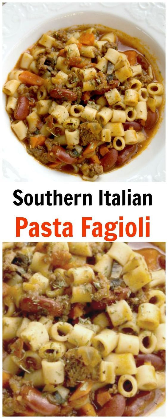 Southern Italian Recipes
 Easy Pasta Recipe Southern Italian Pasta Fagioli