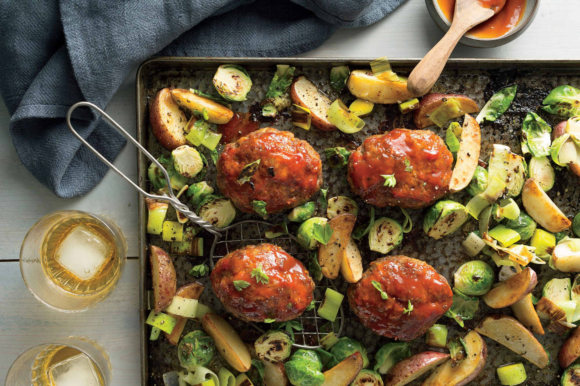 Southern Living Meatloaf Recipe
 Mini Meatloaves with Potatoes Leeks and Brussels Sprouts