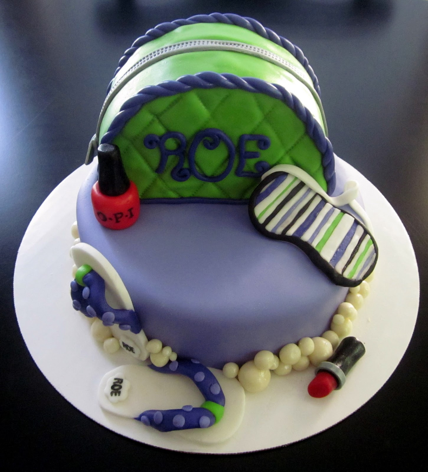 Spa Birthday Cake
 Darlin Designs Spa Birthday Cake