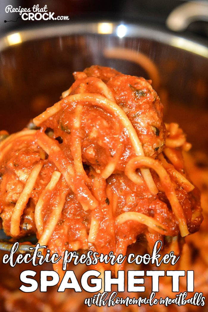 Spaghetti In Pressure Cooker Xl
 pressure cooker spaghetti and meatballs recipe