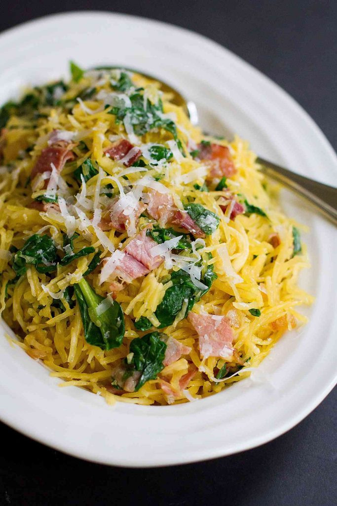 Spaghetti Squash Side Dishes
 Spaghetti Squash with Prosciutto & Spinach Cookin Canuck