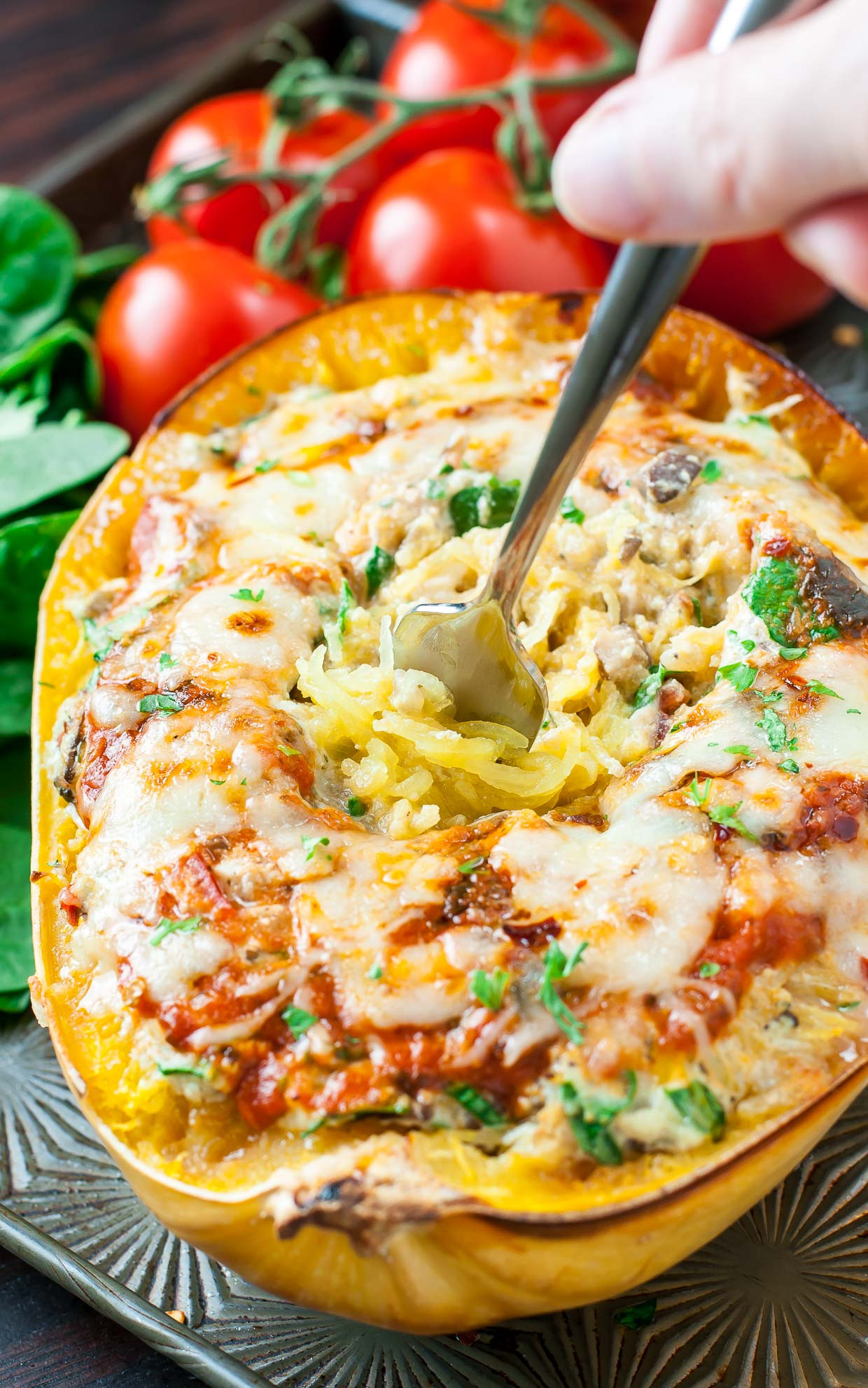 Spaghetti Squash Vegan Recipes
 Easy Cheesy Ve arian Spaghetti Squash Lasagna Peas And
