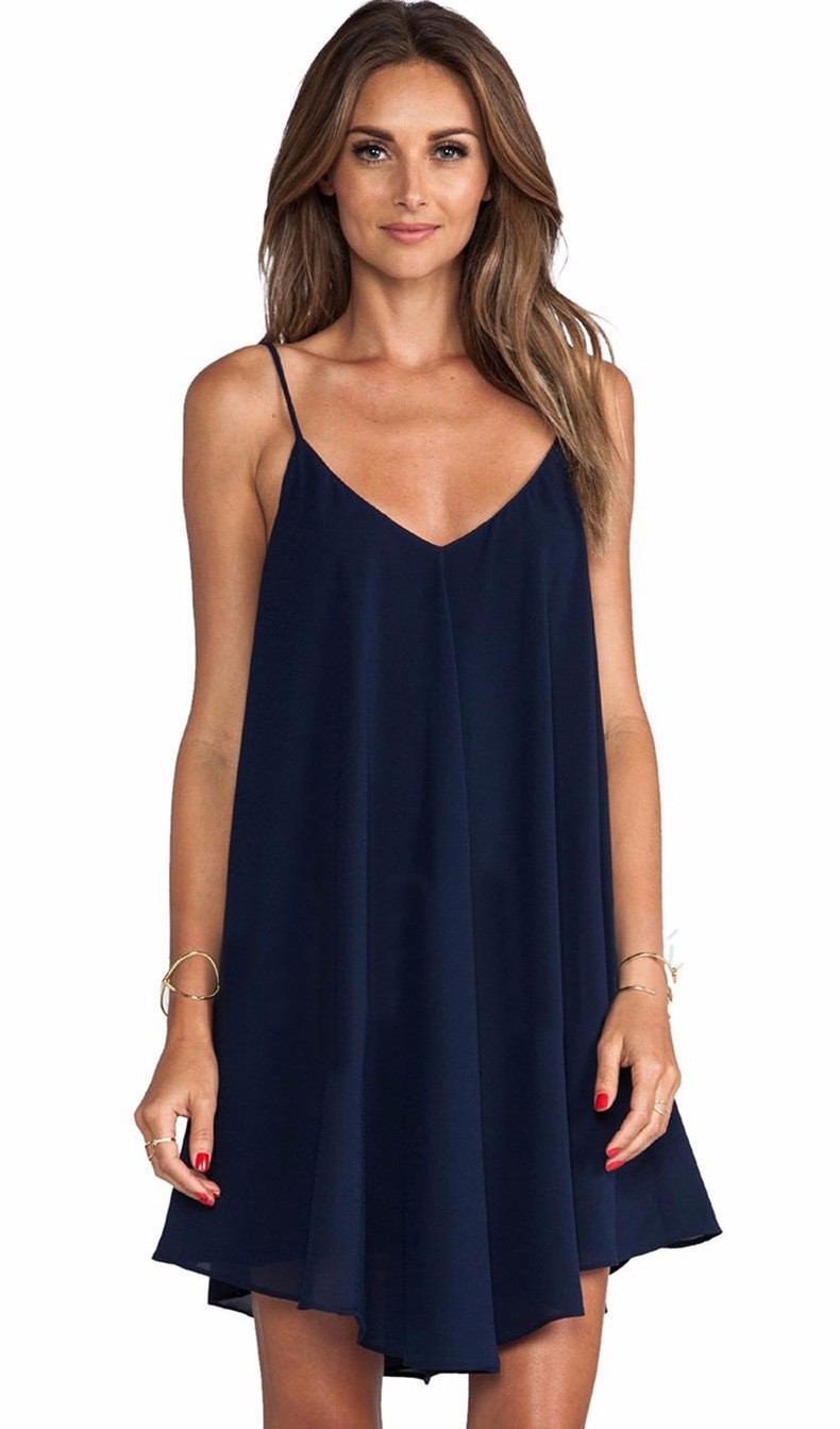 Spaghetti Strap Summer Dresses
 Vestidos summer dress 2015 sleeveless spaghetti strap
