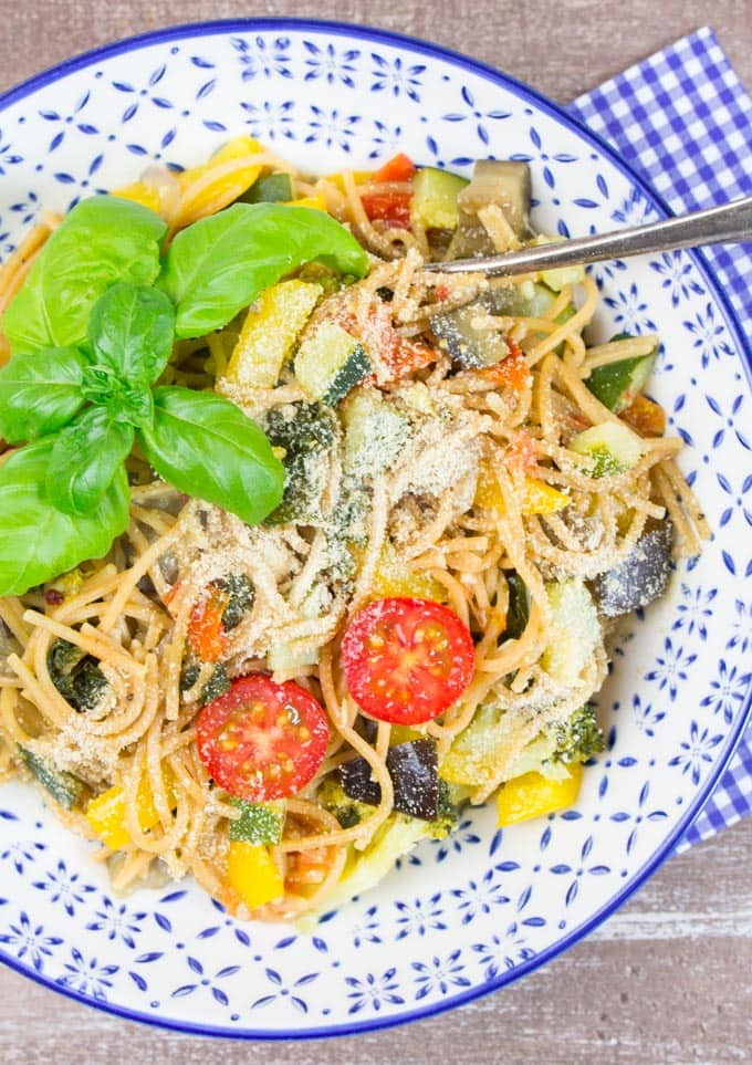 Spaghetti With Vegetables
 Vegan e Pot Spaghetti with Ve ables Vegan Heaven