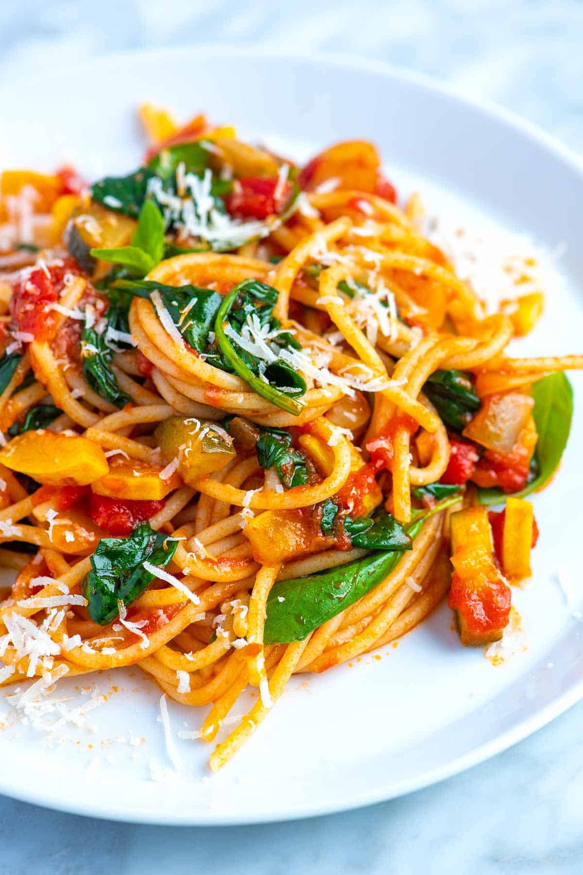 Spaghetti With Vegetables
 Fresh and Easy Veggie Spaghetti