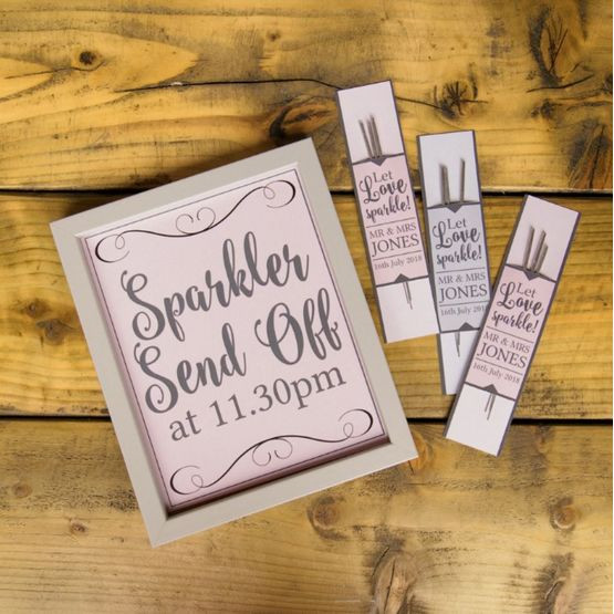 Sparklers As Wedding Favours
 DIY Printable Wedding Sparkler Favours only £3 00