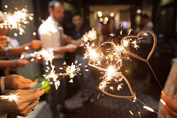 Sparklers At Wedding
 Go Out With A Bang Coordinating Sparkler Exits