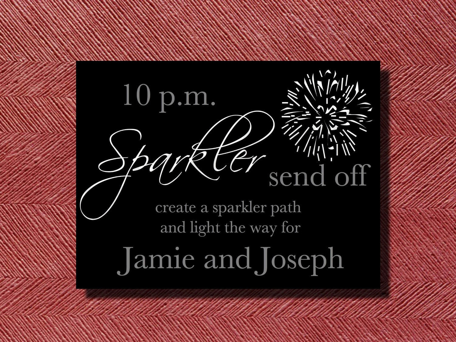 Sparklers Wedding Send Off
 Wedding Signage Sparkler Send f Sign or Poster DIY Print