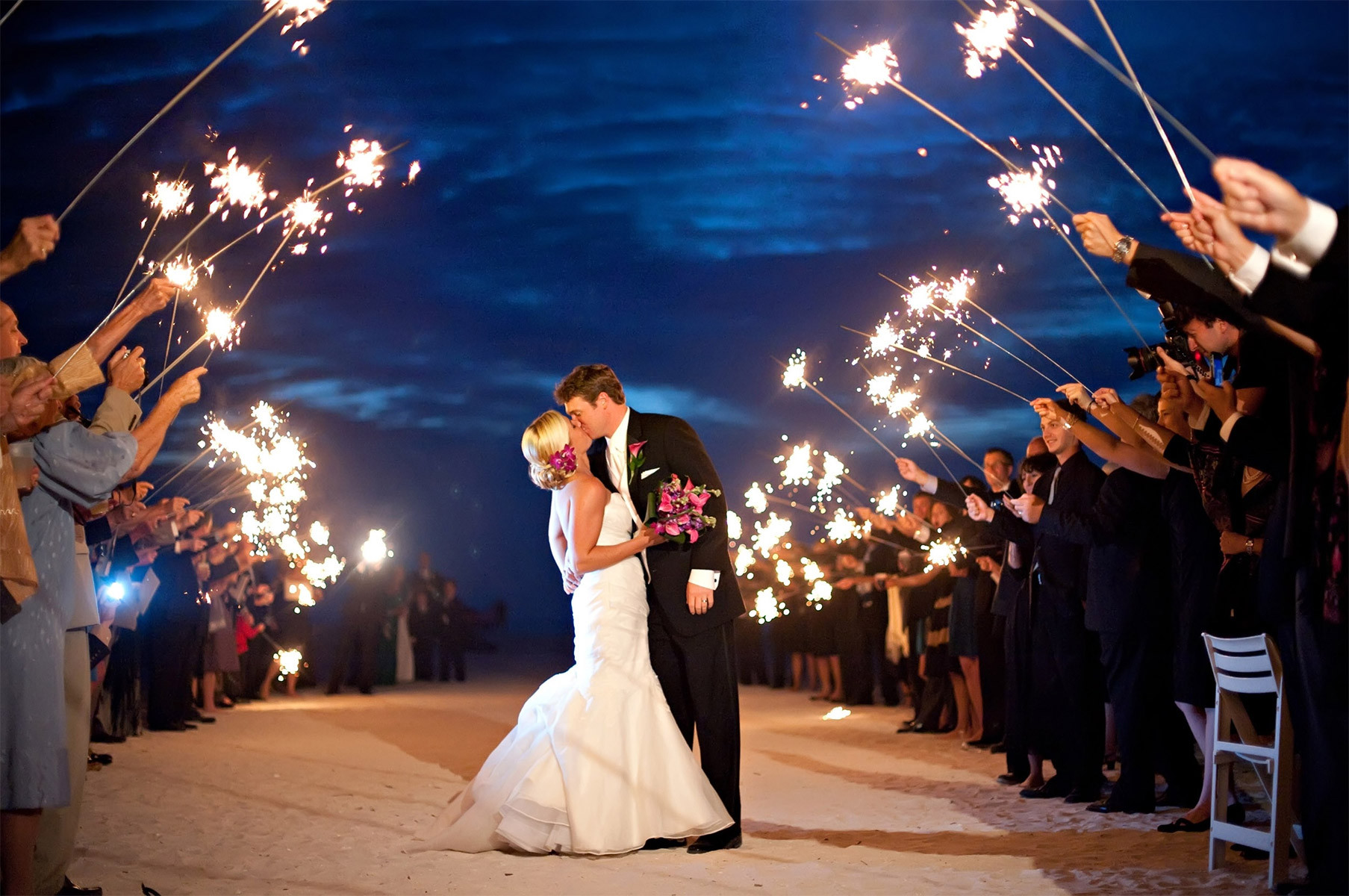 Sparklers Wedding Send Off
 Using Sparklers for Your Wedding Exit Send f A