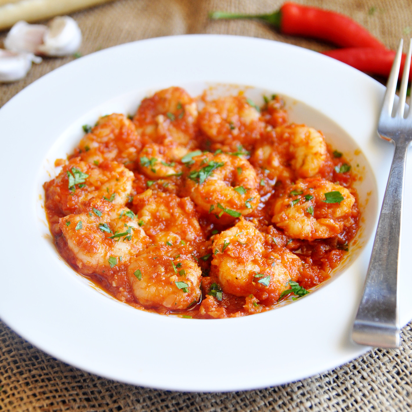 Spicy Tomato Sauce
 Seared Shrimp with Spicy Tomato Sauce Recipe Spain on a Fork