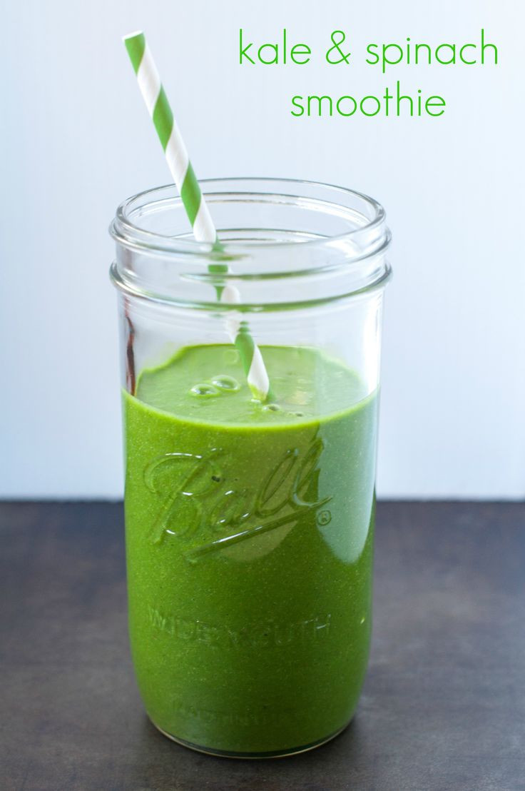 Spinach Kale Smoothies
 This kale & spinach smoothie is a great way to your