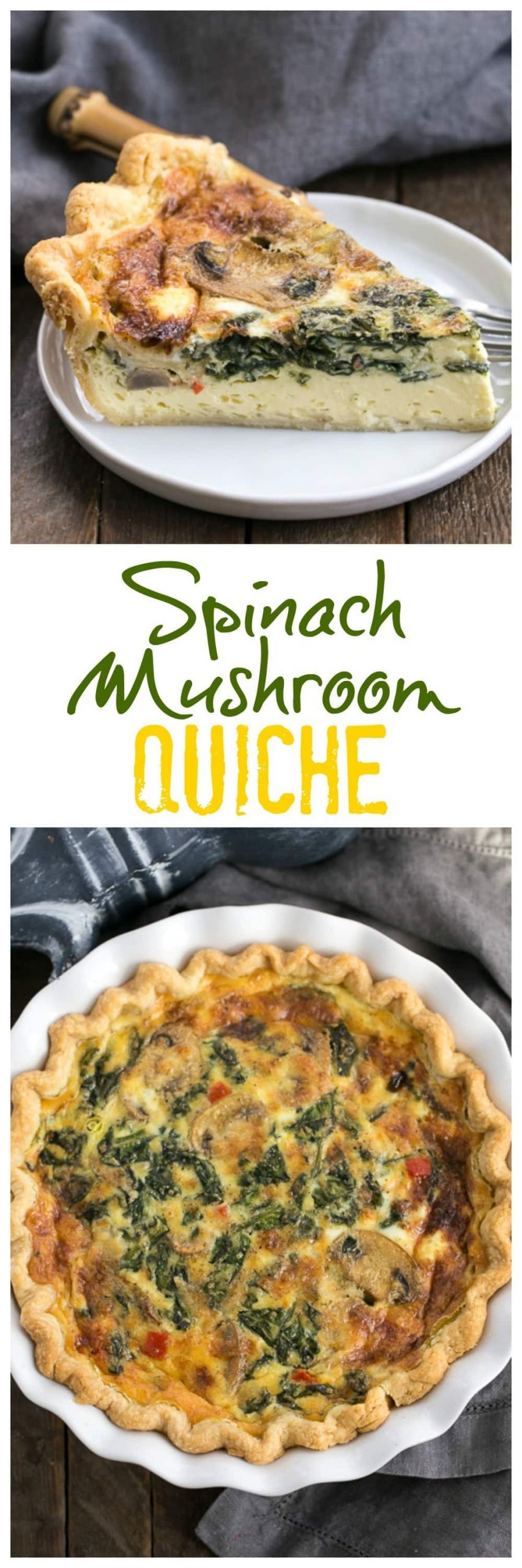 Spinach Mushroom Quiche Recipe
 Spinach Mushroom Quiche That Skinny Chick Can Bake