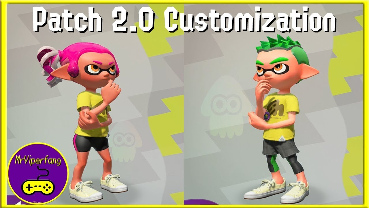 Splatoon 2 Female Hairstyles
 Splatoon 2 Patch 2 0 Character Customization