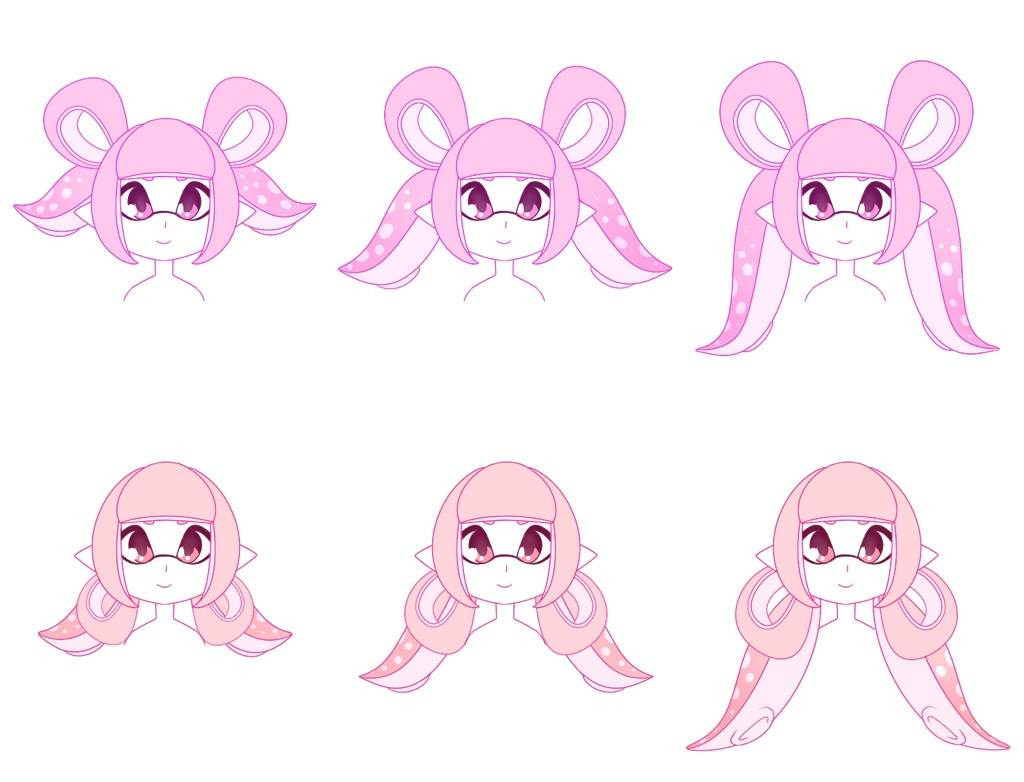 Splatoon 2 Female Hairstyles
 ⭐️Inkling Hair Styles Part 1⭐️