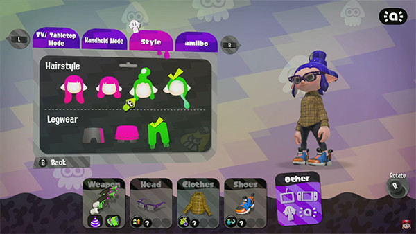 Splatoon 2 Female Hairstyles
 Hairstyles and customizable legwear options confirmed for