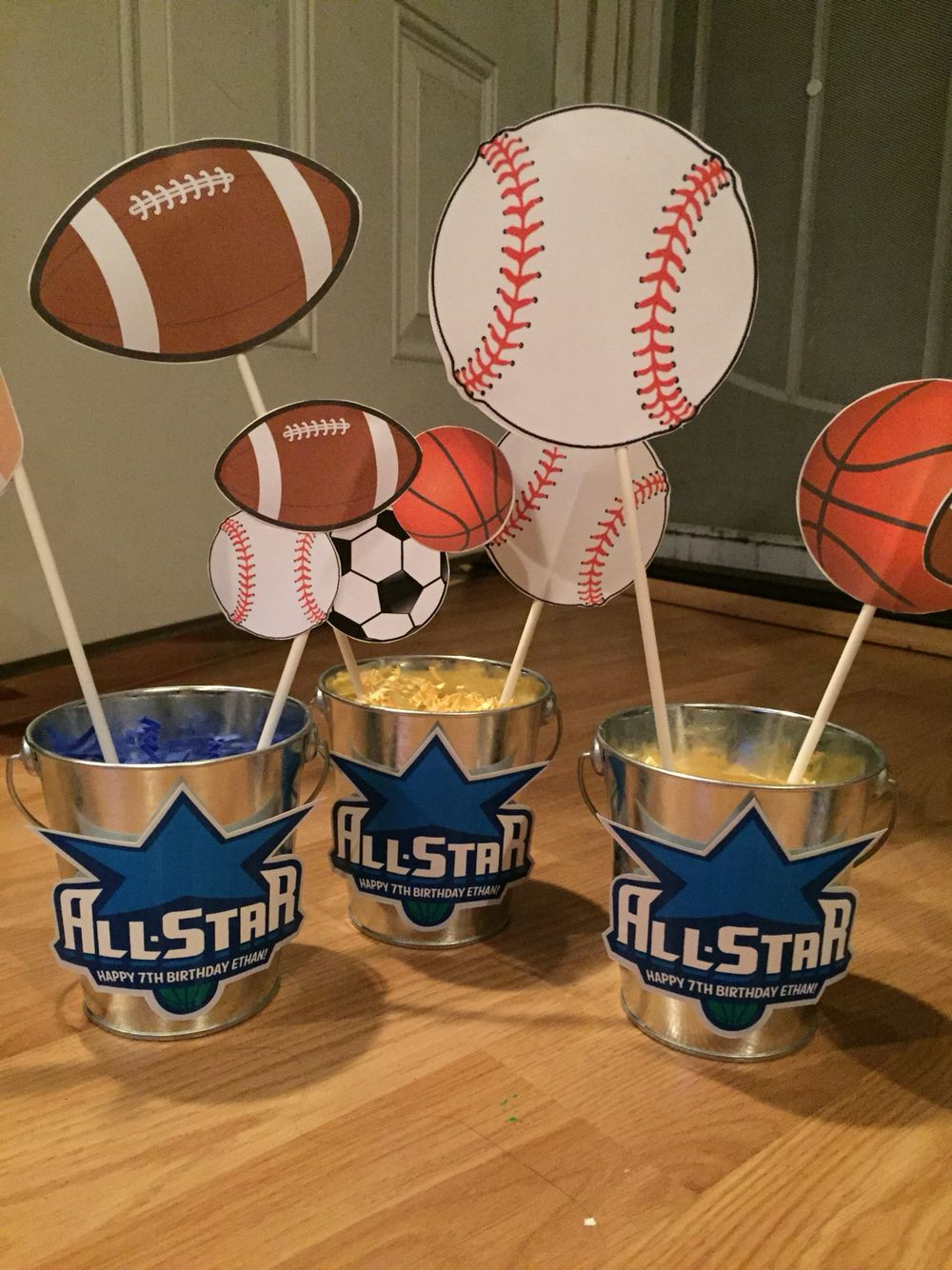 Sports Birthday Party Supplies
 Diy sports themed center pieces