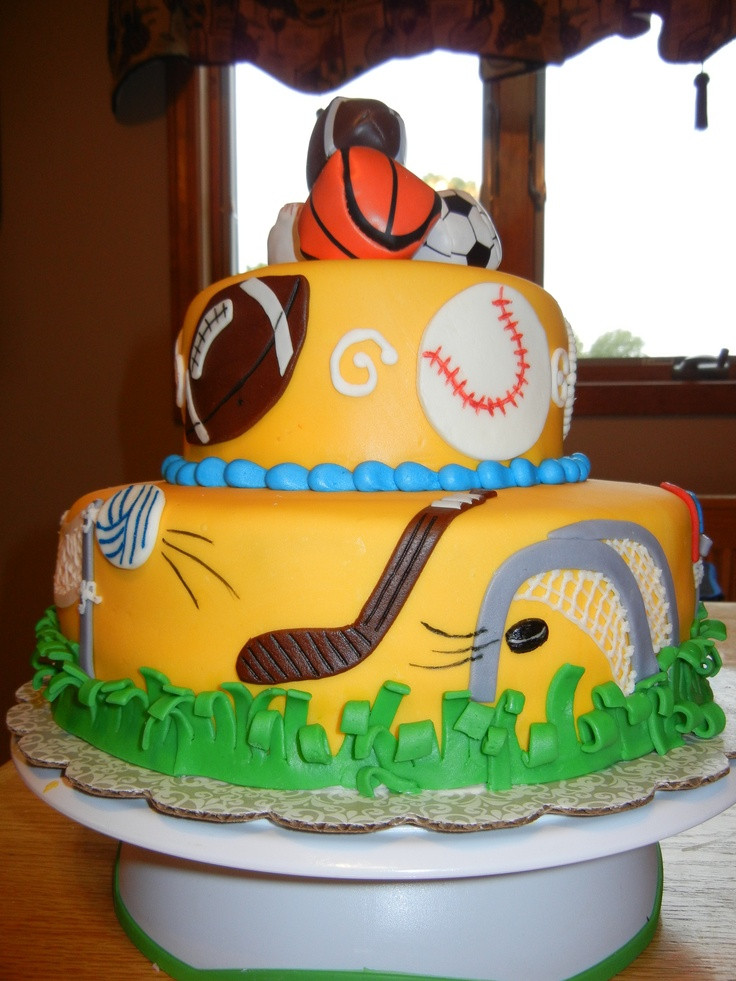 Sports Themed Birthday Cakes
 44 best images about Sport theme cakes on Pinterest