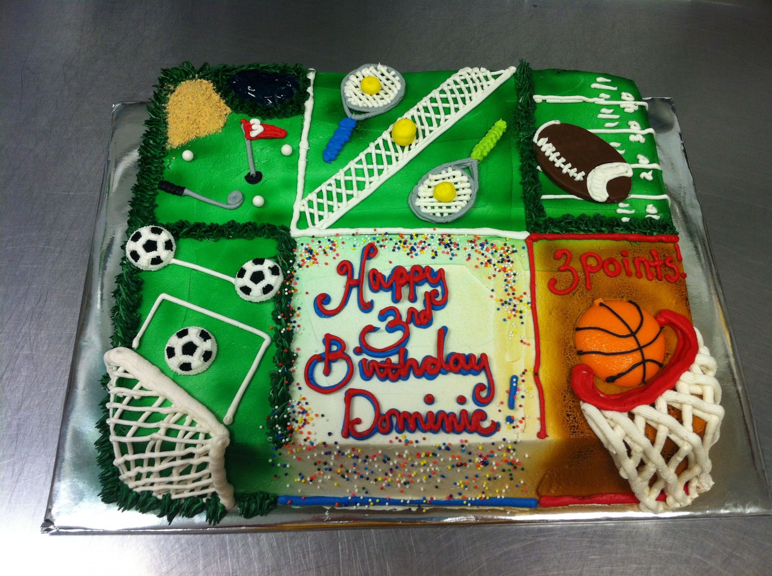 Sports Themed Birthday Cakes
 All star sports themed cake