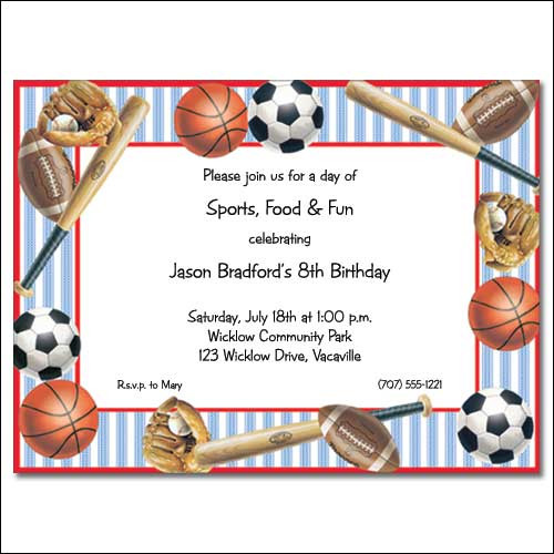 Sports Themed Birthday Invitations
 Sports Birthday Invitations Ideas – FREE Printable