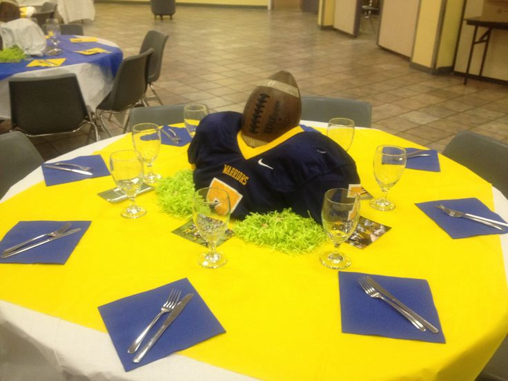 Sports Themed Graduation Party Ideas
 Football centerpiece