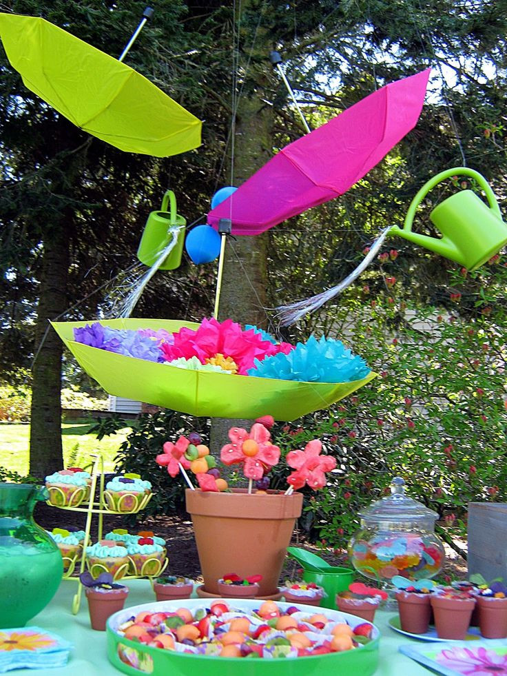 Spring Birthday Party Ideas
 Sweet & Petite Party Designs April Showers Bring May