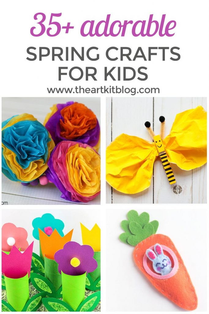 Spring Crafts For Toddlers
 35 Adorable Spring Crafts for Kids The Art Kit