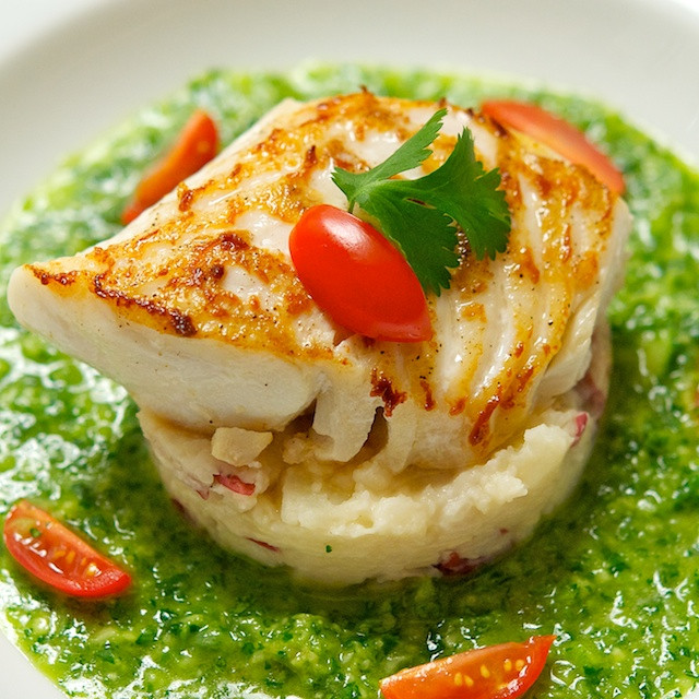 Spring Fish Recipes
 Seared Fish with Green Gazpacho Sauce
