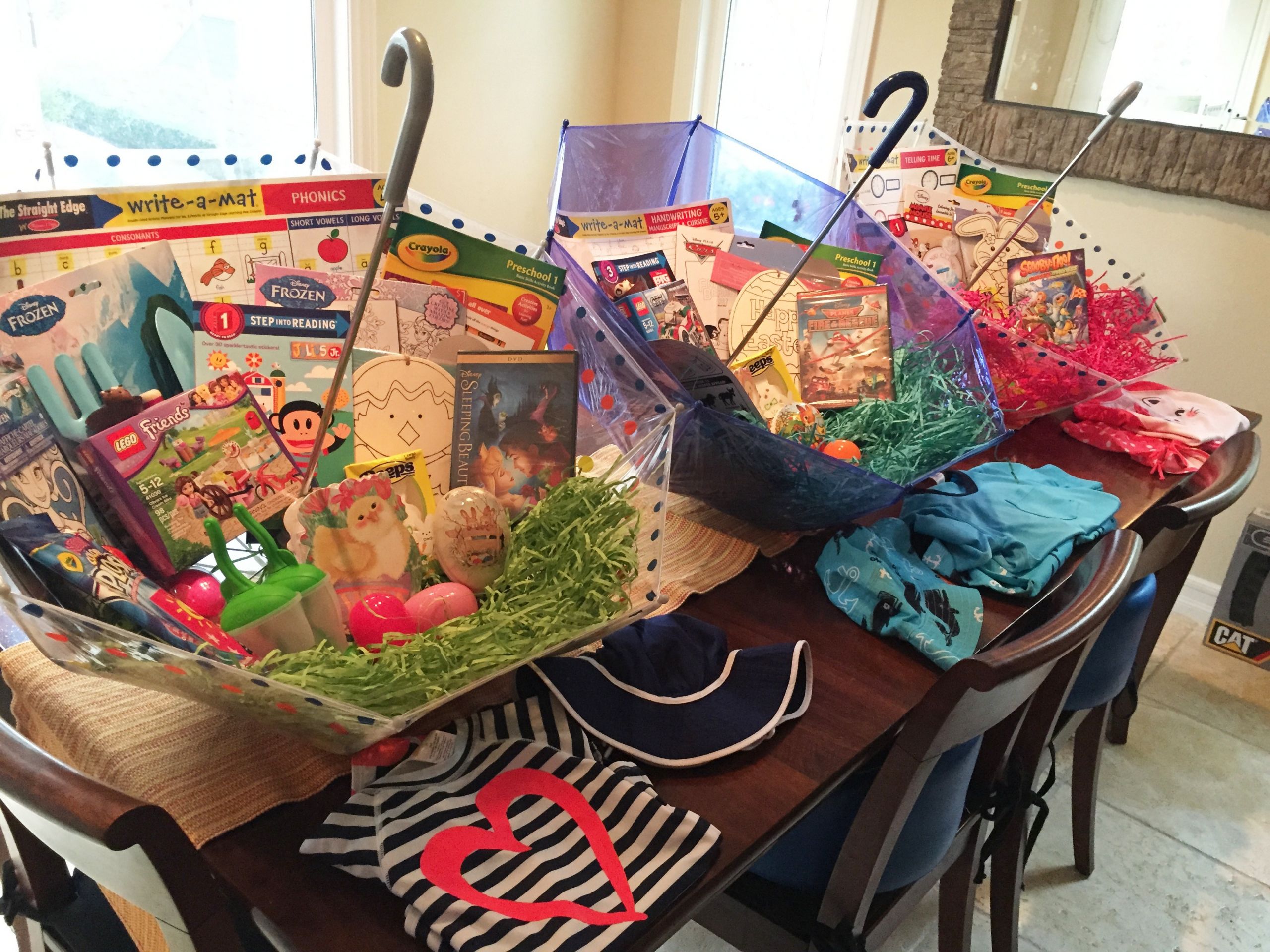 Spring Gift Basket Ideas
 Make Your Own Umbrella Easter Baskets non candy centered
