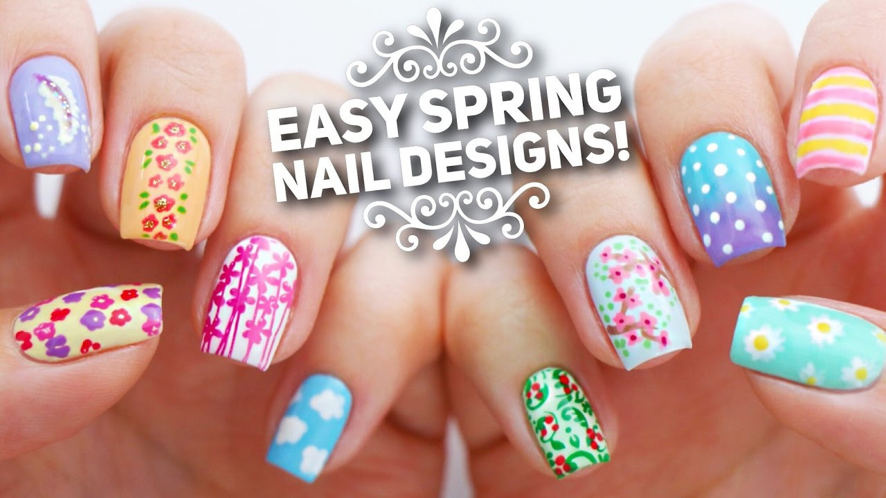 Spring Nail Designs Easy
 10 Easy Nail Art Designs for Spring