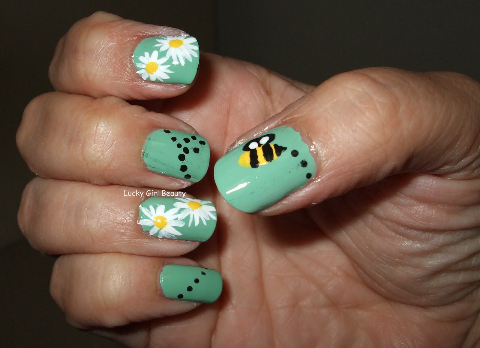 Spring Nail Designs
 Lucky Girl Beauty Spring Has Sprung Nail Design