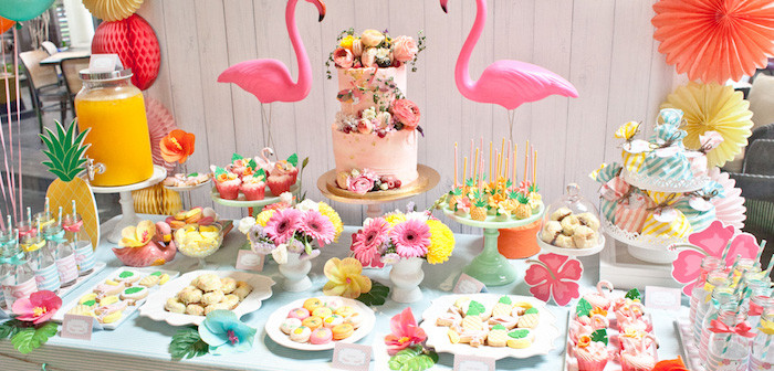 Spring Party Ideas For Adults
 Kara s Party Ideas Spring Flamingo Birthday Party