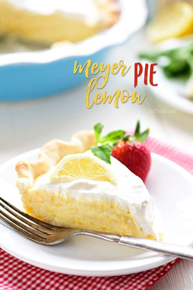 Spring Pie Recipes
 Easy Meyer Lemon Pie perfect for Spring