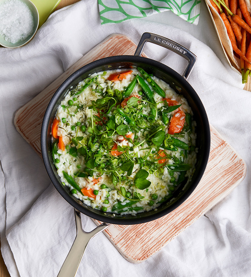 Spring Risotto Recipe
 spring risotto large Le Creuset Recipes
