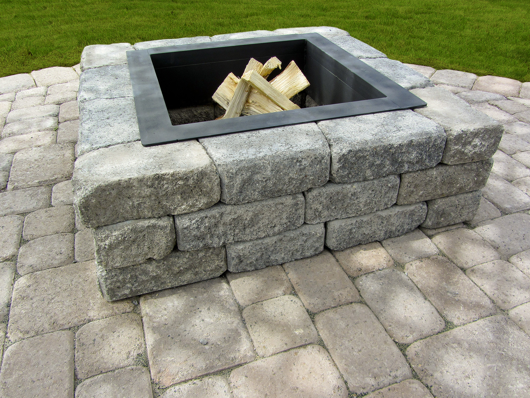 Square Stone Fire Pit
 Fire Pits Mutual Materials