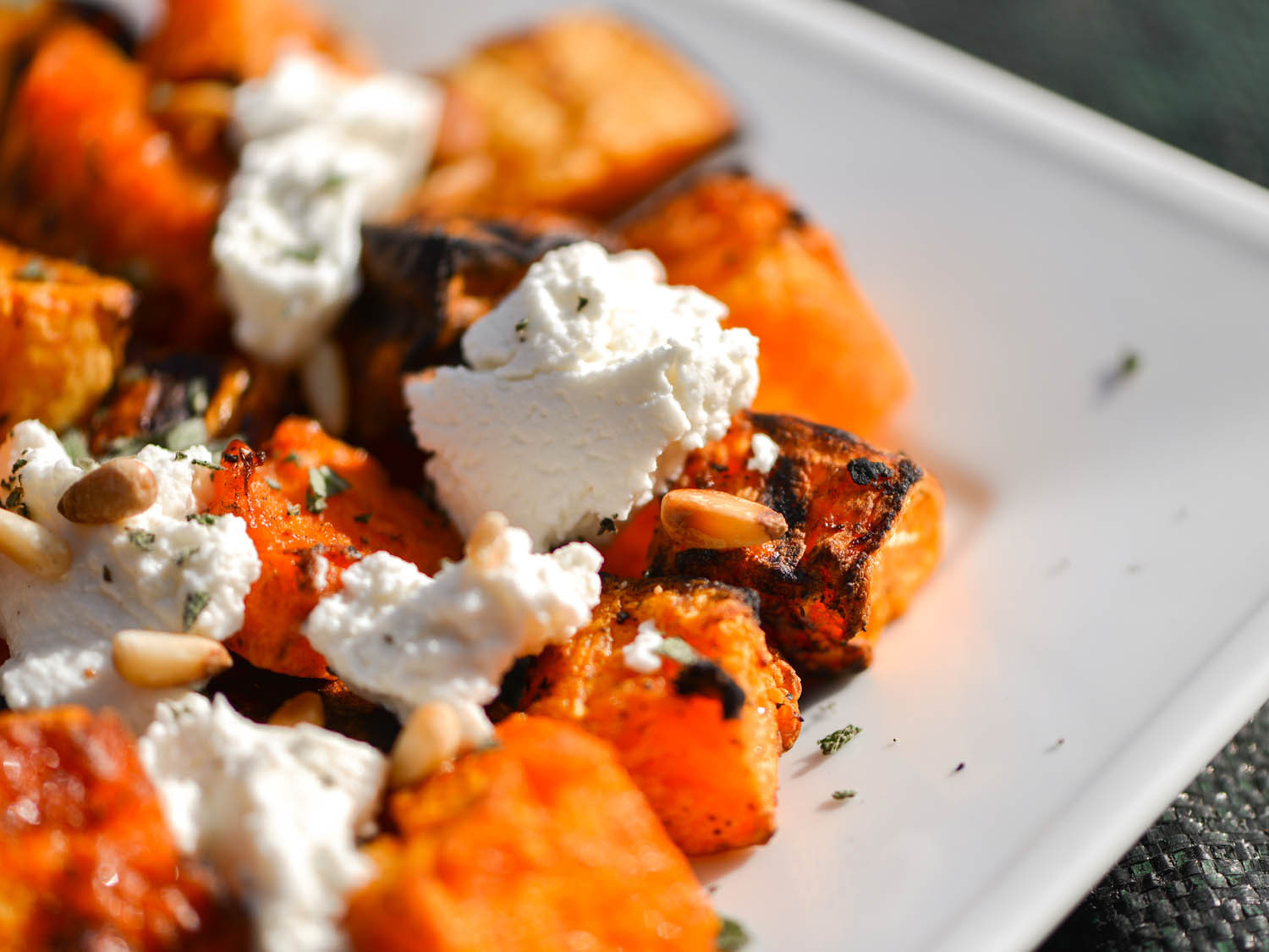 Squash On The Grill
 Grilled Butternut Squash With Fresh Ricotta Pine Nuts
