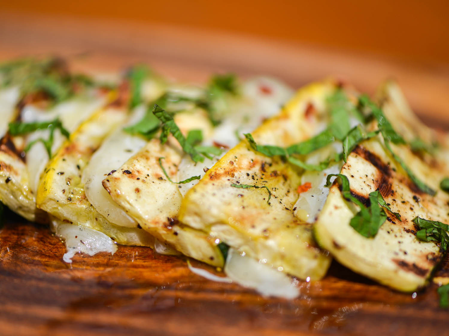 Squash On The Grill
 Grilled Summer Squash and Kasseri Cheese With Lemon and
