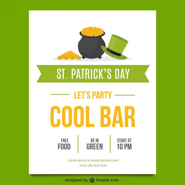 St Patrick Day Party Names
 Poster of St patricks day party Vector