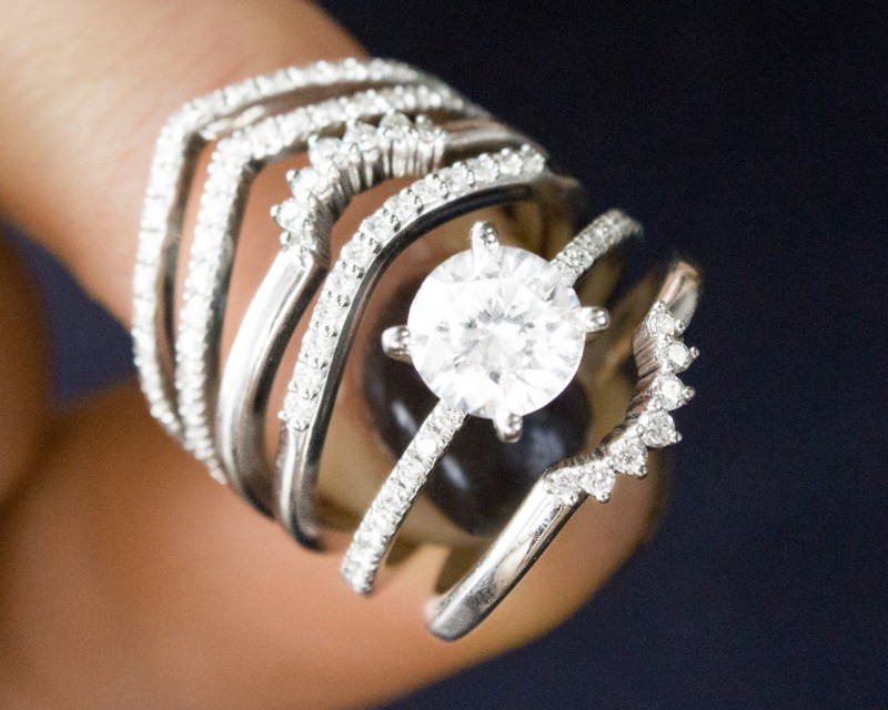 Stacked Wedding Rings Set
 How to rock nested & stackable rings in your wedding set