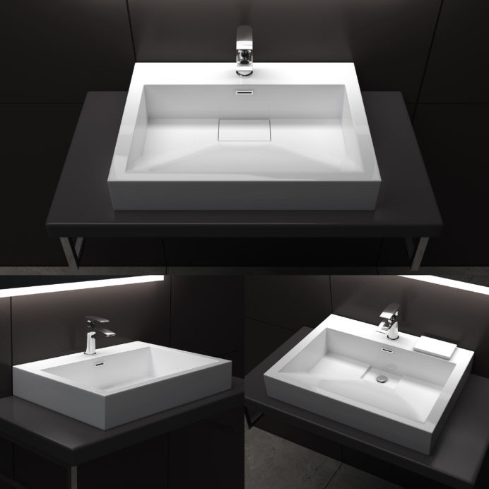 Standalone Bathroom Sink
 Solid Surface Wash Basin Stand Alone Bathroom Sinks