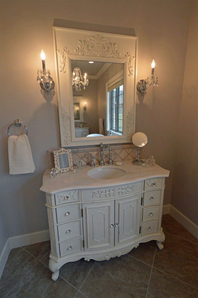 Standalone Bathroom Sink
 Master Featuring Dual Stand Alone Custom Vanities