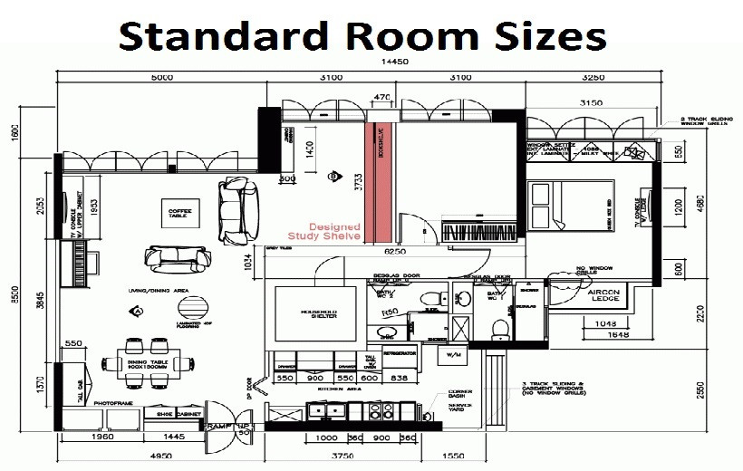 Standard Bedroom Dimensions
 Standard Room Sizes