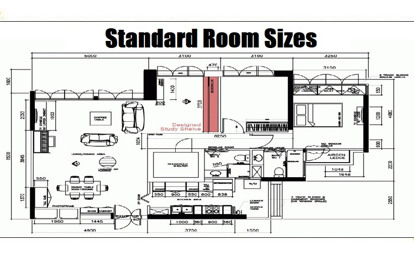 Standard Master Bathroom Size
 Standard Room Sizes